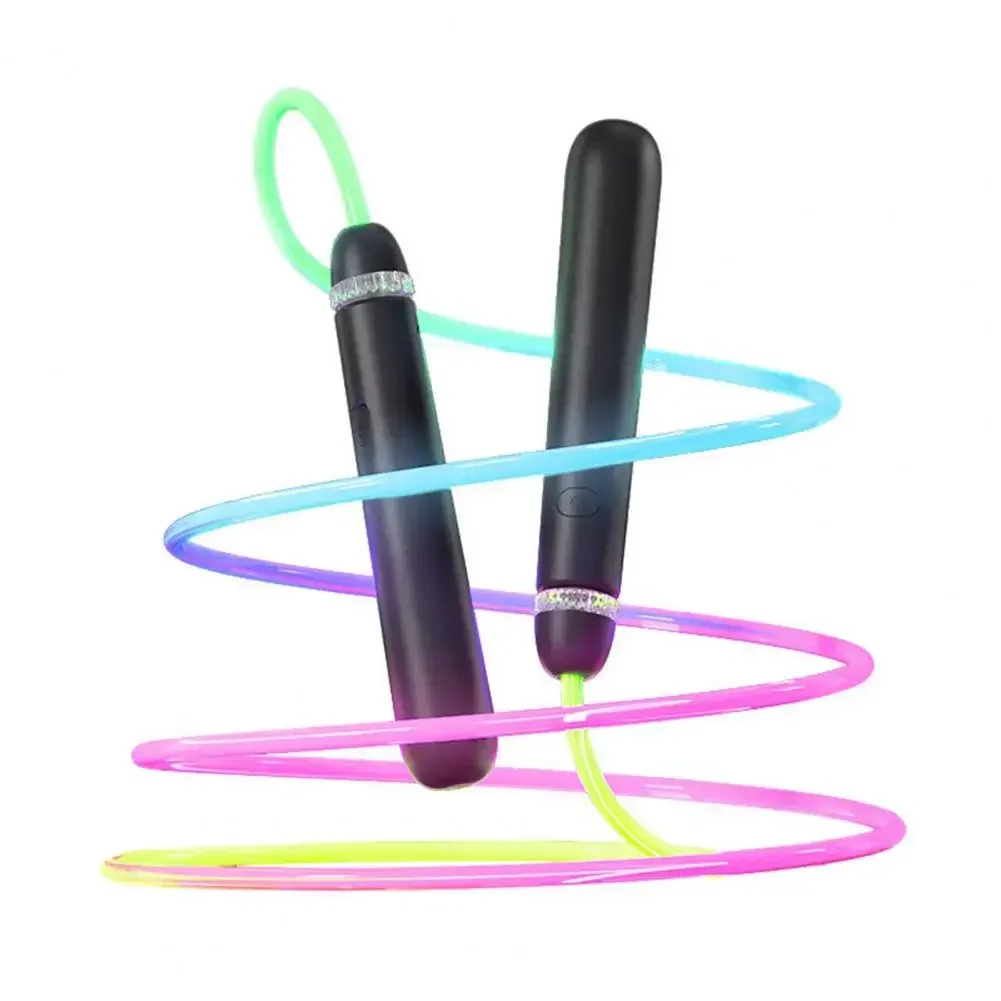 280 cm langes, über USB wiederaufladbares, farbwechselndes LED-Leucht-Springseil – Springseil für Fitnesstraining für Anfänger, Kinder und Erwachsene – Detail 2