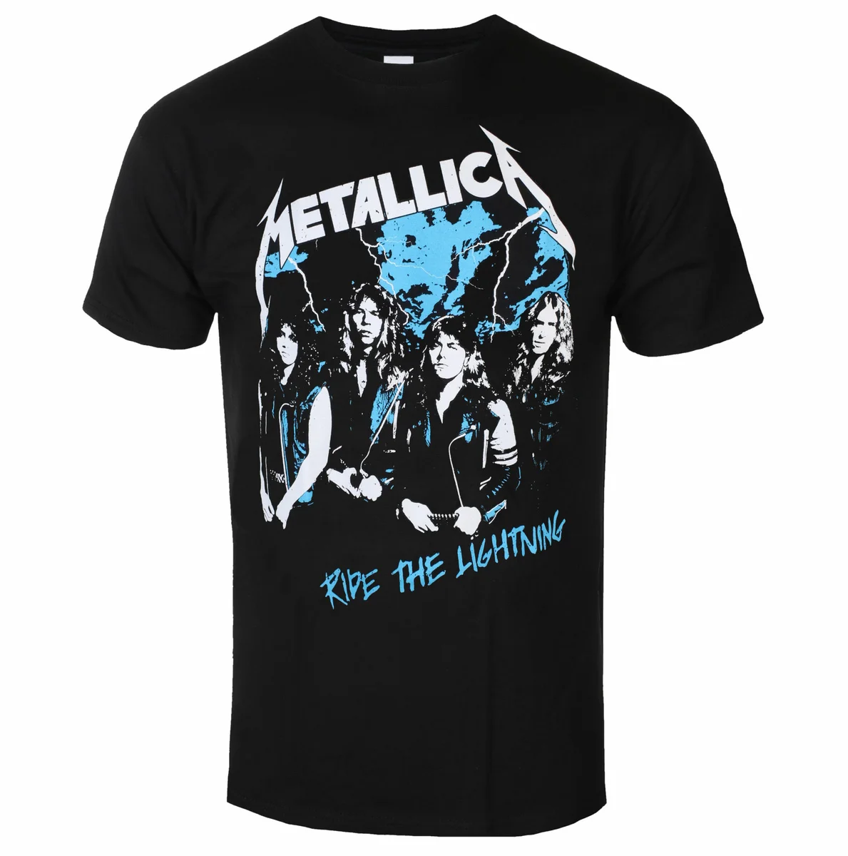 Metallica - Vintage Ride The Lightning Print T-Shirt - Street Casual T-Shirt for Heavy Metal Band - Suitable for Men and Women
