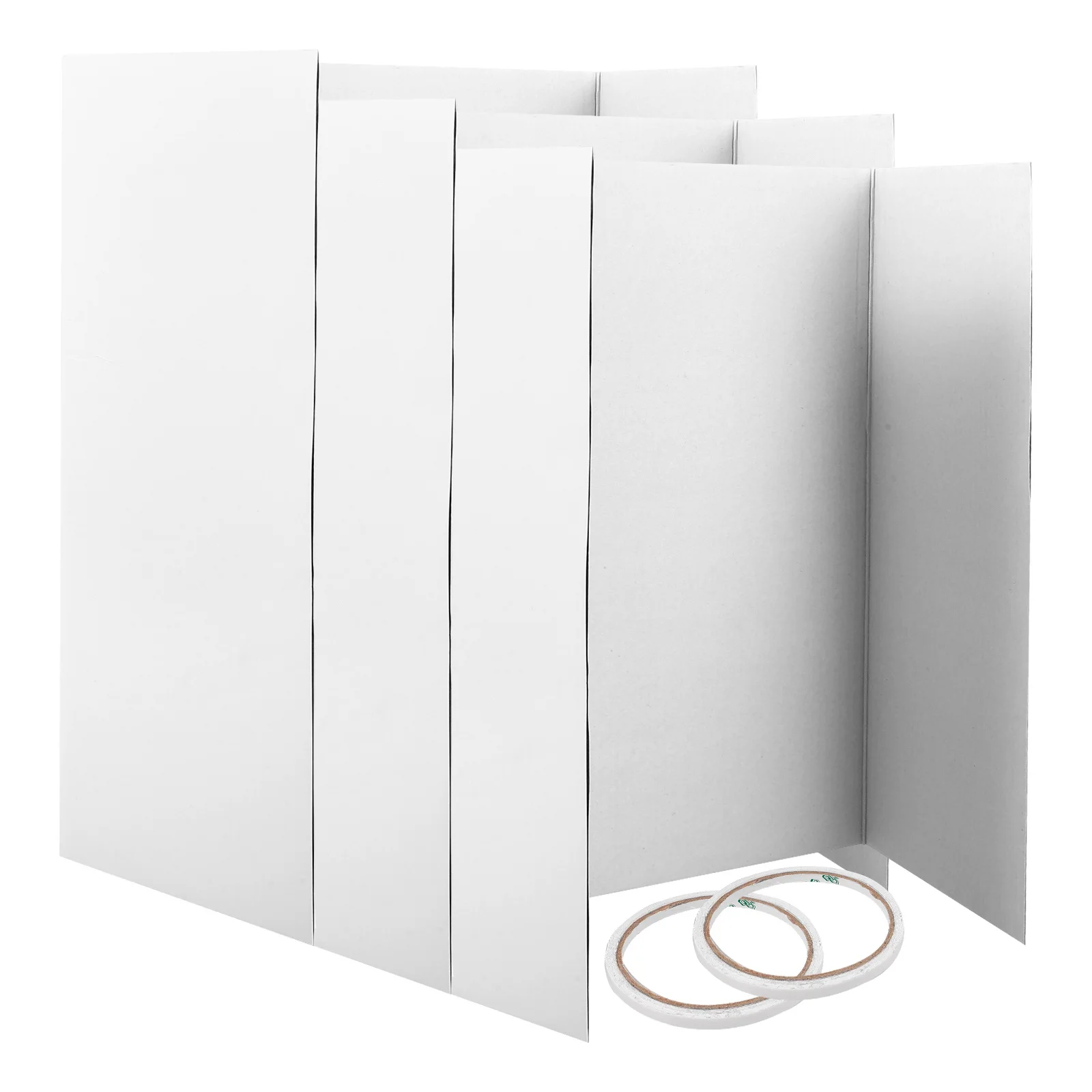 

1Set White Foldable Trifold Poster Board Presentation Display Board Double Sided Tape Exhibition Display Science Boards Trifold