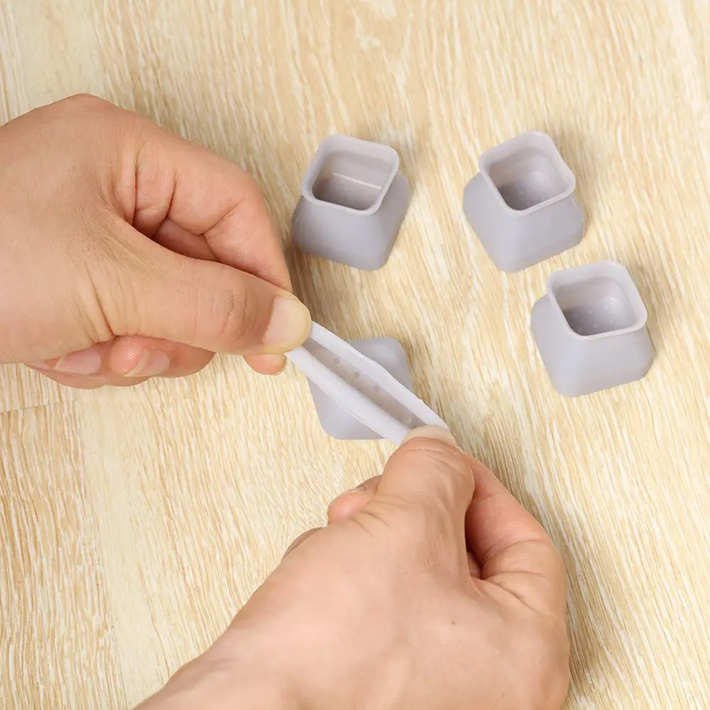 New Brown Color Small Large Table Cover Square Silicone Chair Leg Caps