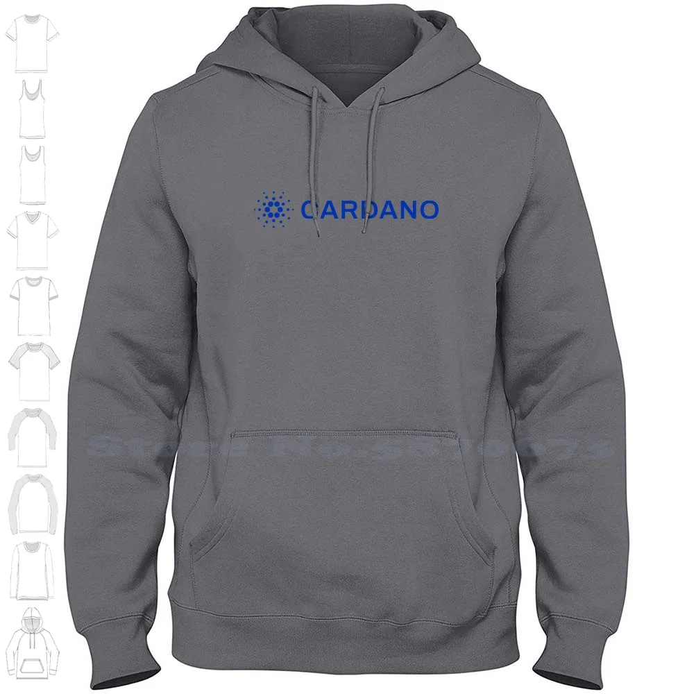 Cardano Logo Casual Clothing Sweatshirt Printed Logo 100% Cotton Hoodie