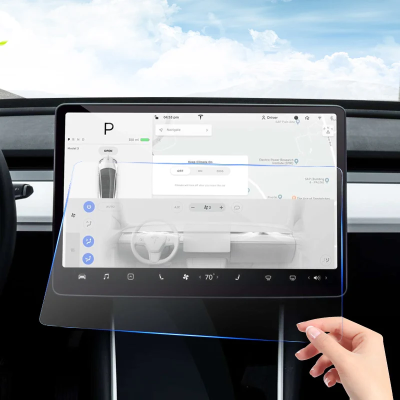 

For Tesla Model 3 Y Tempered Glass Film Protector HD Center Control Navigation Touch Screen Protective Film Interior Accessories