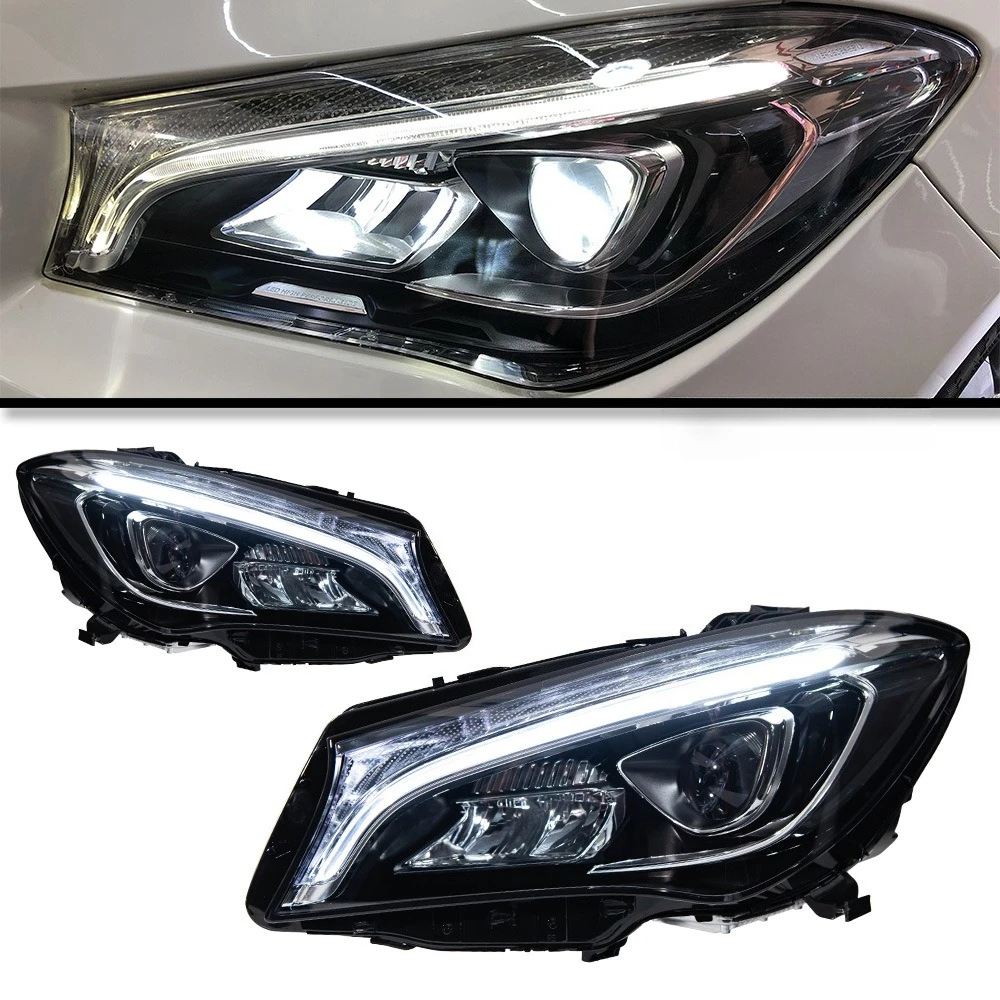 LED Headlights for 14-20 Mercedes CLA, Full LED Light Source, Daytime Running Lights, Turn Signals, Upgrade Kit