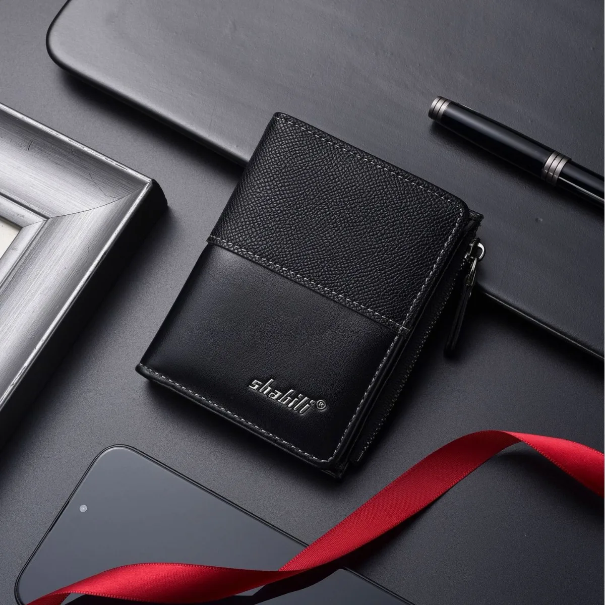 2025 Men's Wallet Men's Short Wallet Vertical Youth Wallet Multi-card Holder Large Capacity Clutch Ultra Light Wear-resistant