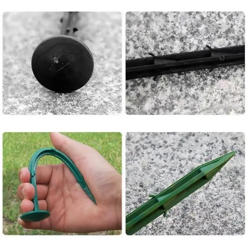 Ground Nail Film Fixed Garden Pegs Greenhouse Film Weed Prevention Ground Cloth Sunshade Fly Net Plastic Fixed Pegs