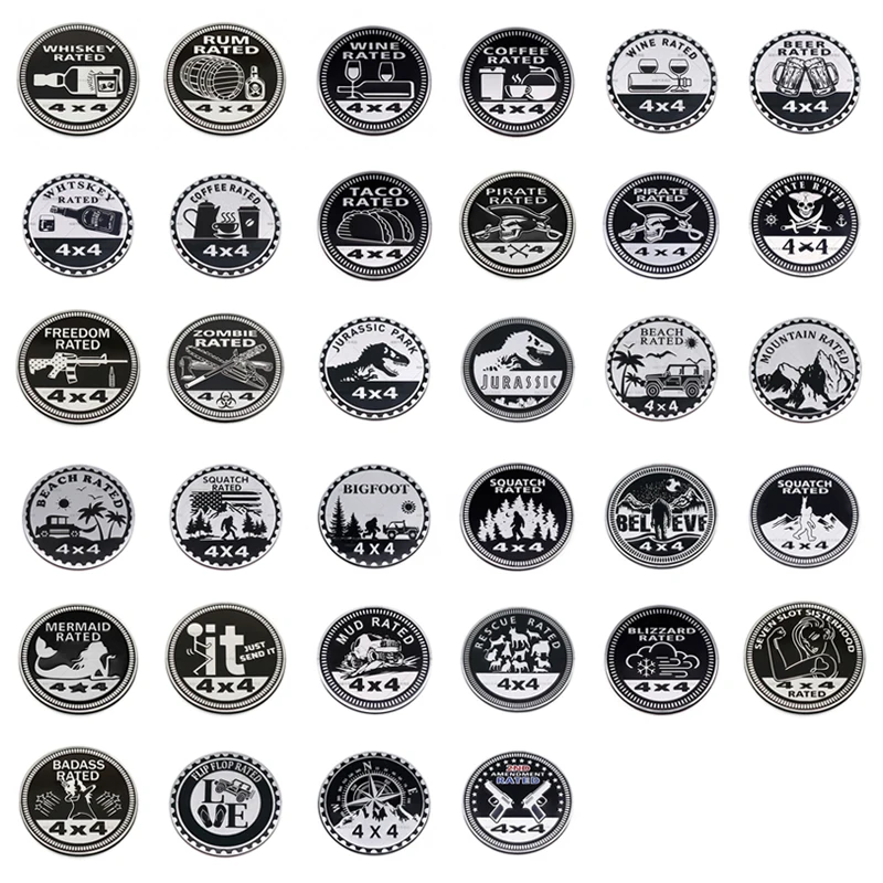 

Aluminium 3D Trail Rated 4X4 Badge Sticker K9 Rated Emblem Car Sticker For Grand Cherokee Patriot Renegade Compass Accessories