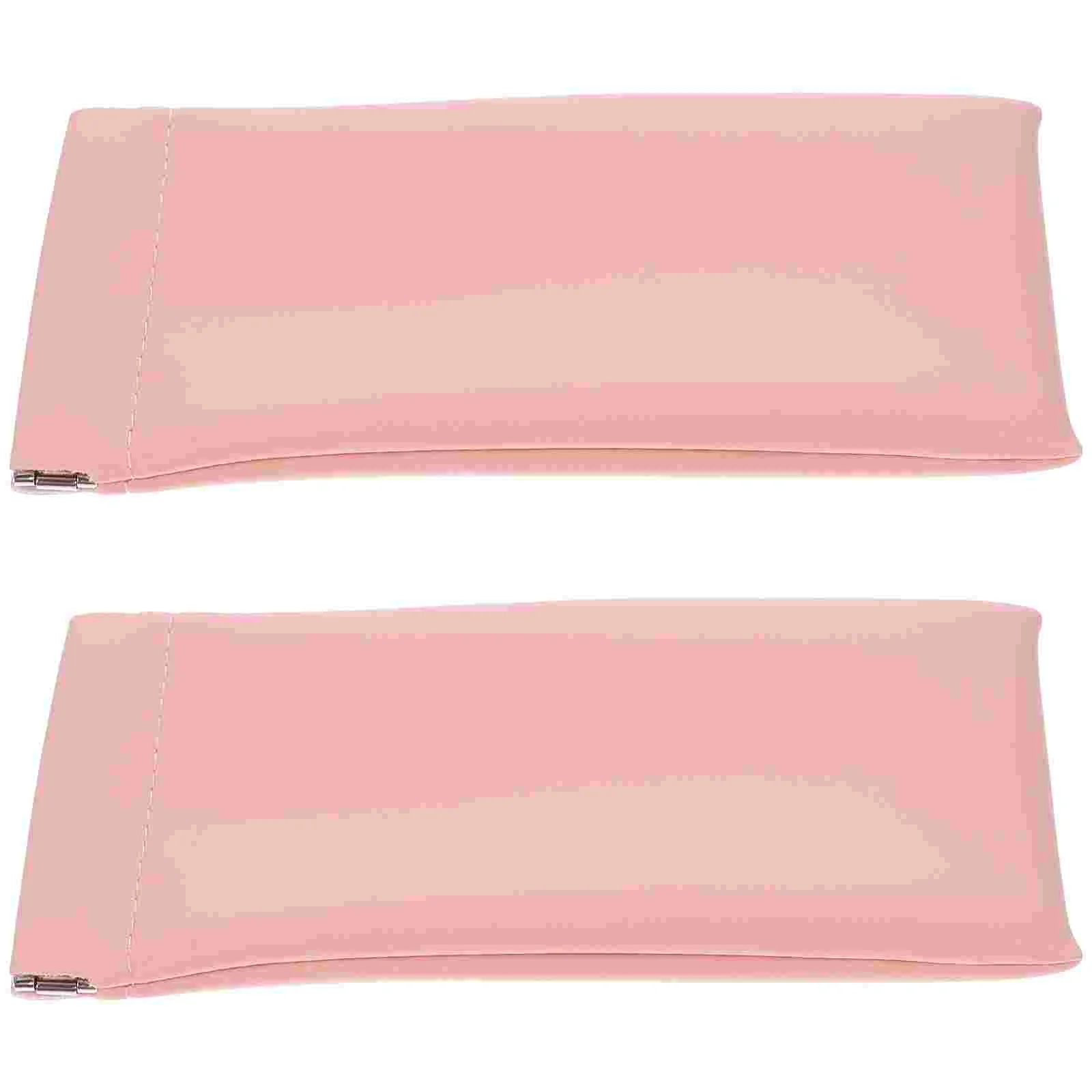 

2 Pcs Glasses Case Eyeglass Pouch Outdoor Sunglasses Bag Pink PU Soft Travel