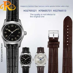 Genuine Leather Watchband 20mm 22mm For Hamilton Khaki Field Jazz H70605731/H32705521 Men's Cowhide Watch Band Strap Bracelet