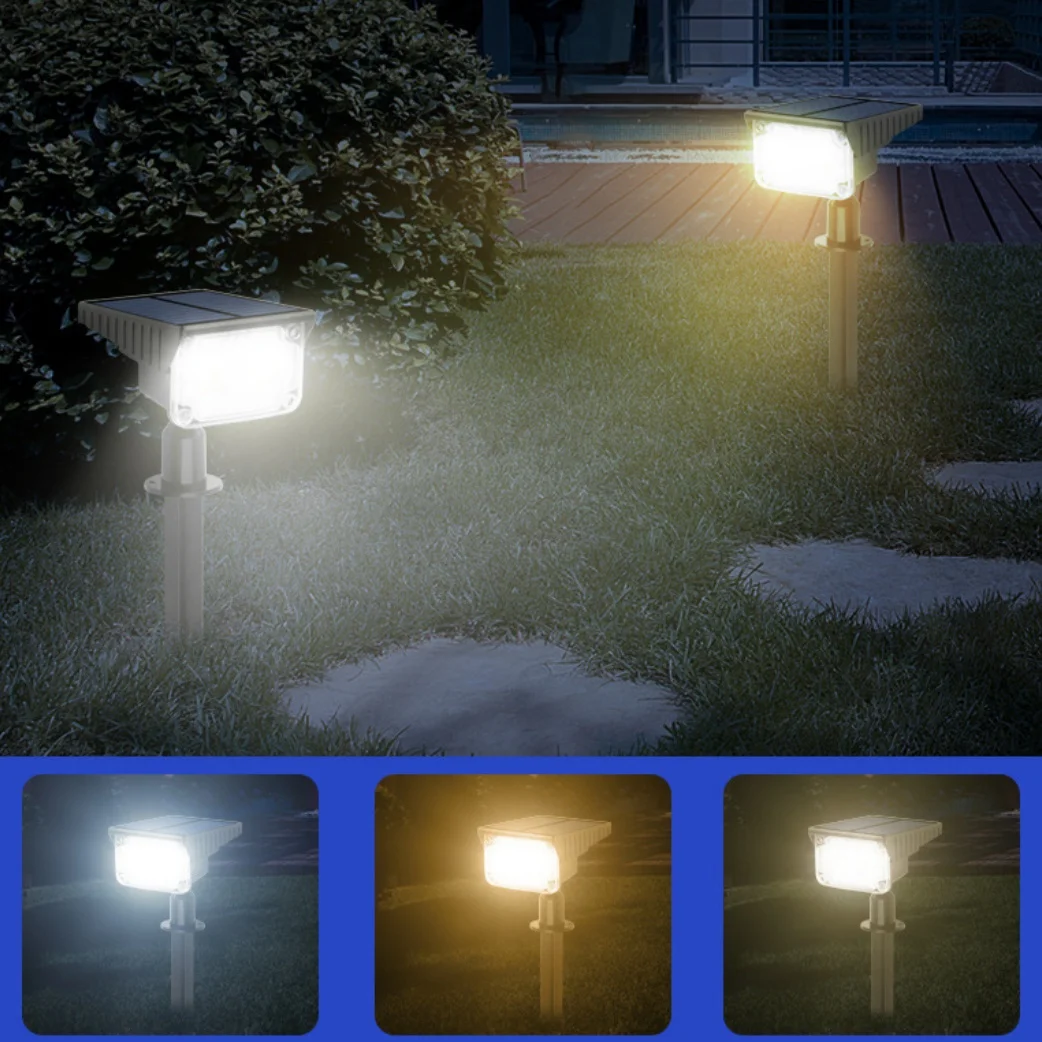 

New Solar Led Spotlight Human Body Induction Dual-Purpose Plug-in Floor Wall Lawn Courtyard Street Lamp