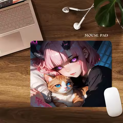 Cute witch design anime Small Mouse Pad rubber anti-slip Desk Mat gaming mat pc accessories laptop office pad keypad mousepad
