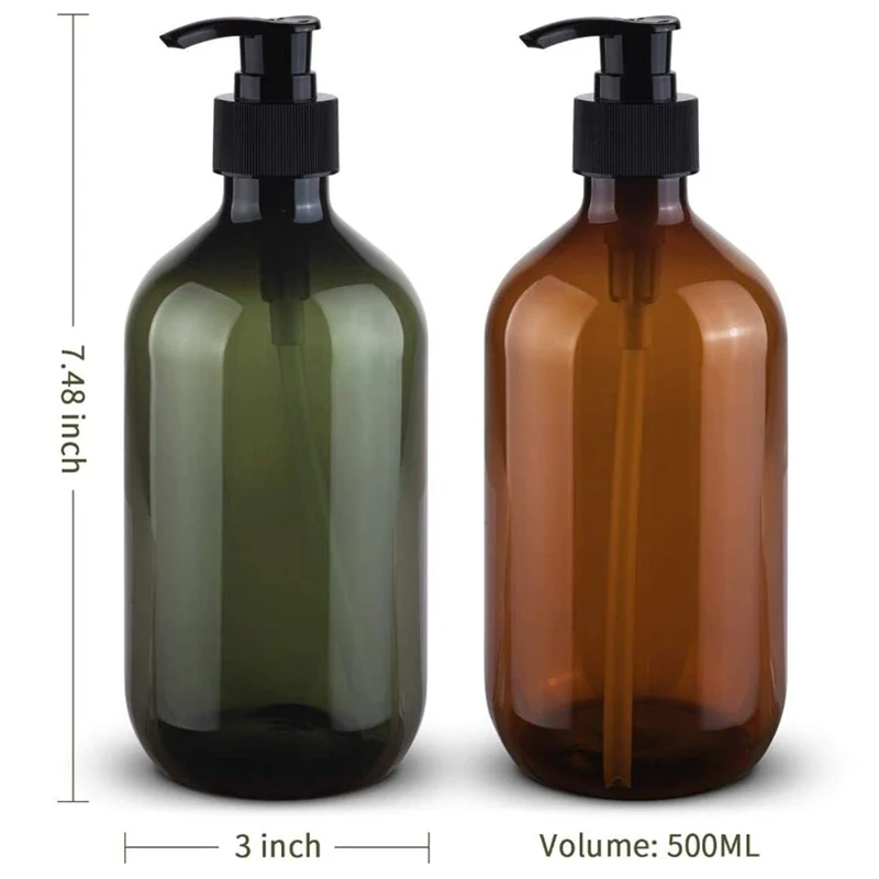 17Oz Zeepdispenser, Hand Afwasmiddeldispenser voor Keuken Badkamer Aanrecht, Hervulbare Lotion Vloeibare Zeep Pomp Flessen