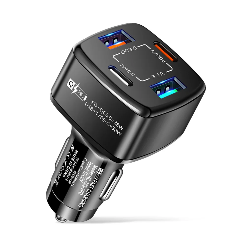 Luxmoc 38W PD QC3.0 USB Type-c Fast Charger Car Charging Dual Line Car Charger For iPad For mobile phone GPS Driving Recorder