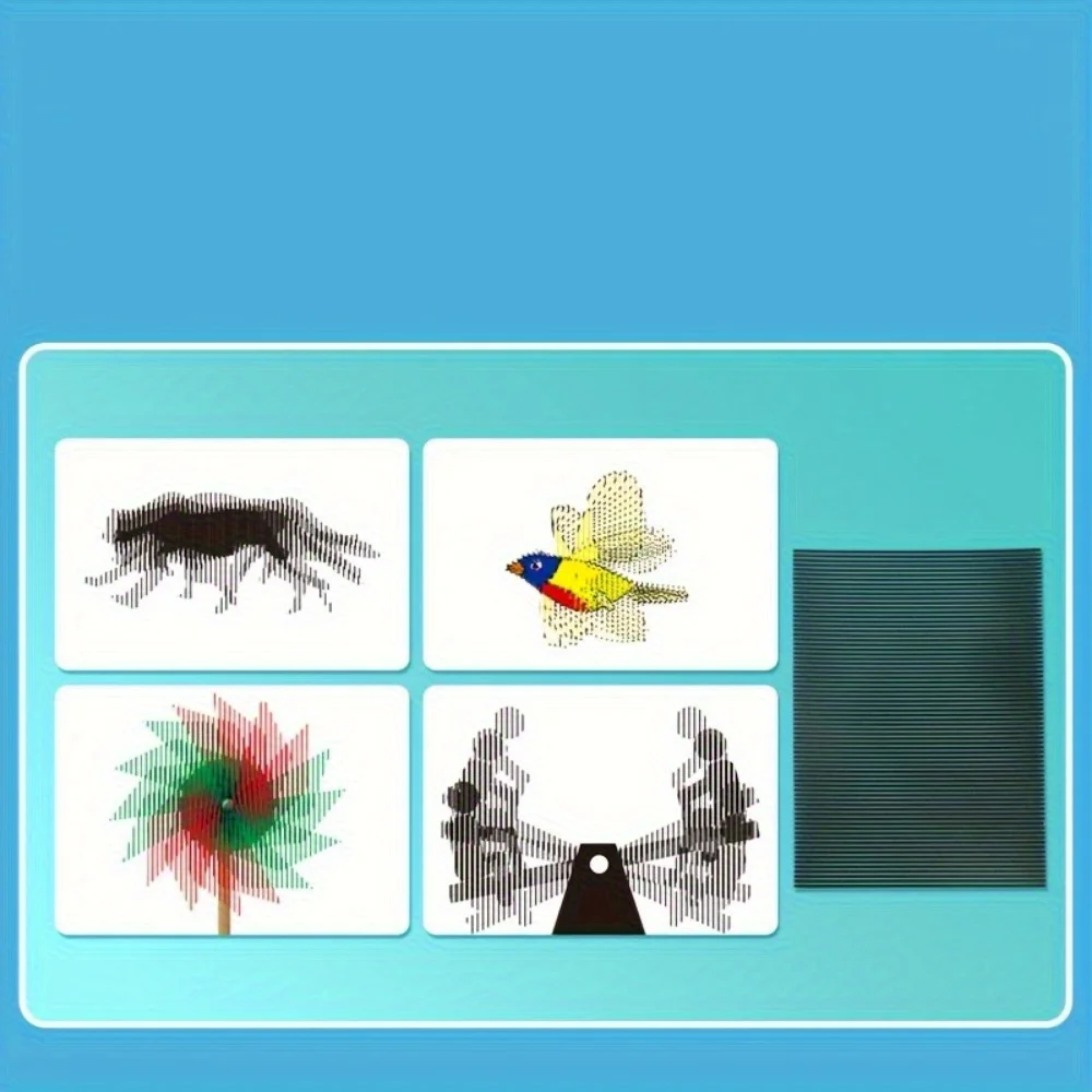 

Набор для изготовления анимации своими руками с шаблонами визуальной иллюзии: идеально подходит для научных и технических проектов подростков.