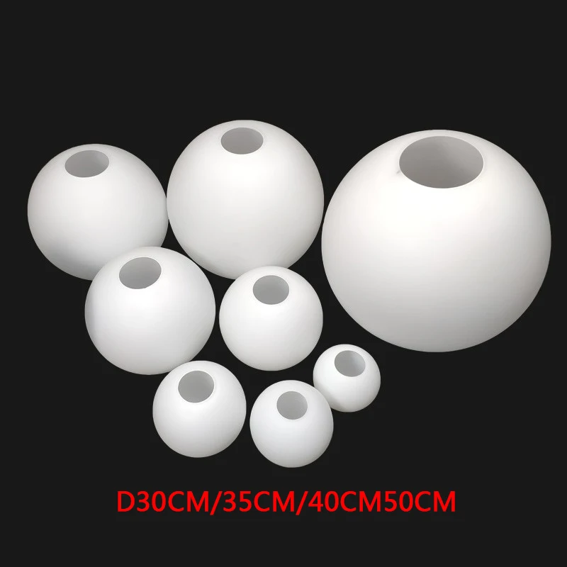 D30cm D35cm D40cm D50cm White Glass Lamp Shade, Milky Globe Lampshades Fitting Lamp,  Round Light Cover, Pantalla Lampara