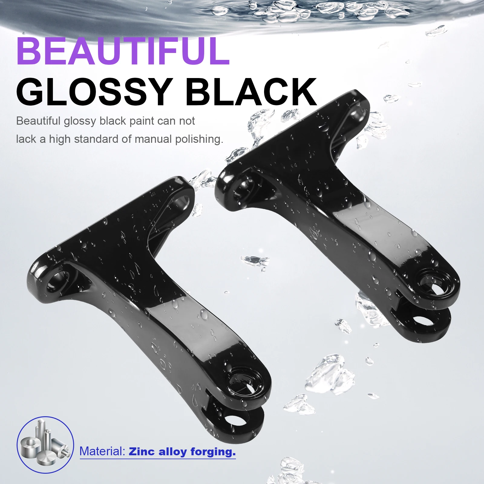 black Passenger Footpeg Mount hook bracket for Harley Touring Road King FLHR Street Glide FLHX Electra 1993-2021