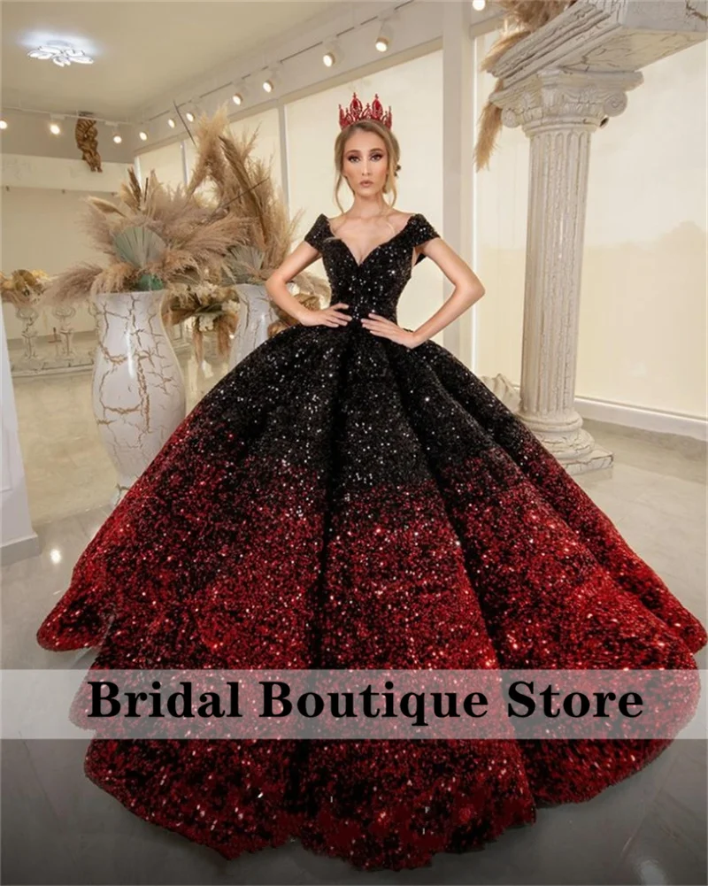 Vestido de baile de quinceañera con escote Corazón, apliques de lentejuelas, hombros descubiertos, cumpleaños, fiesta de graduación, vestidos de boda, nuevo