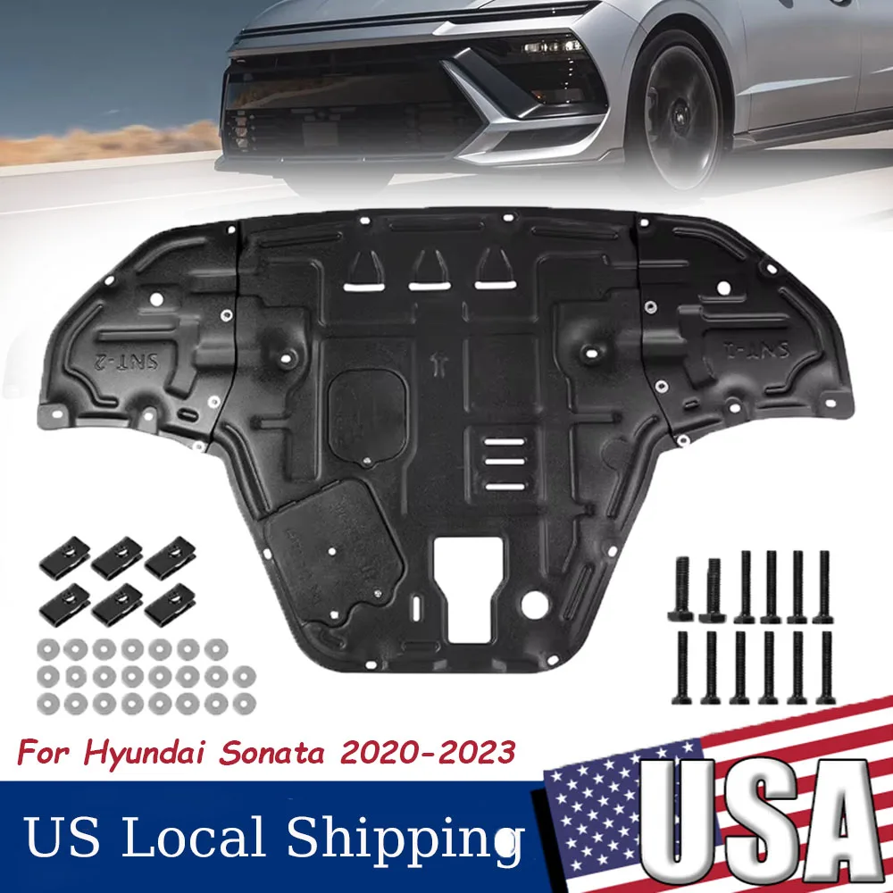 

Under Engine Guard Plate For Hyundai Sonata 2020 2021 2022 2023 Black Under Engine Cover Splash Shield Front Engine Mud Guard
