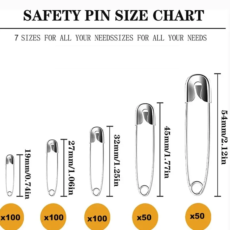 Rust Resistant Safety Pins for DIY Crafts