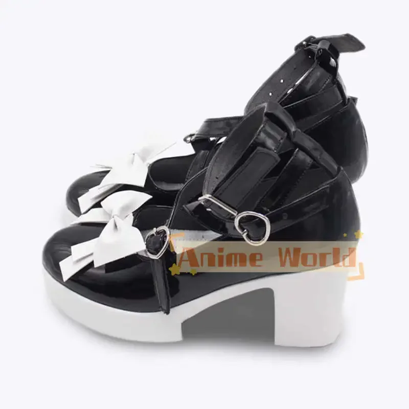 YouTuber virtuale Minato Aqua Quinto costume da cameriera Abito Scarpe cosplay Stivali Puntelli per feste di carnevale di Halloween su misura