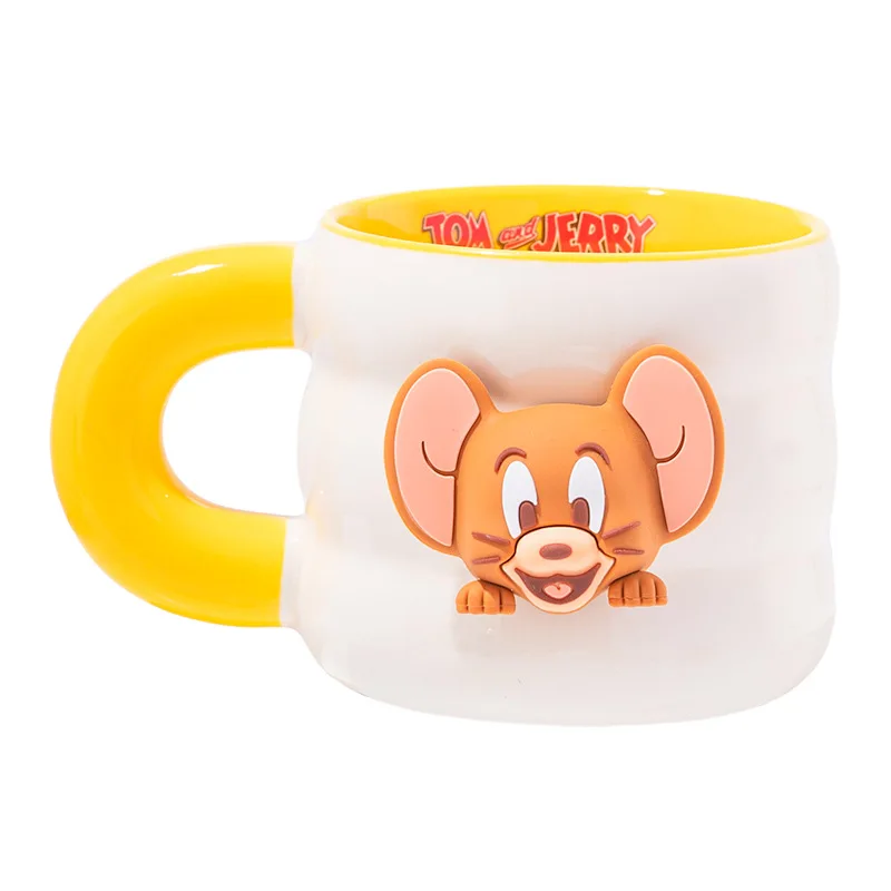 Tom and Jerry Cute Cartoon Mouse Cat Ceramics Coffee Cup Kawaii Mug Lovely Periphery Water Cup Home Decor Room Decoration Gift