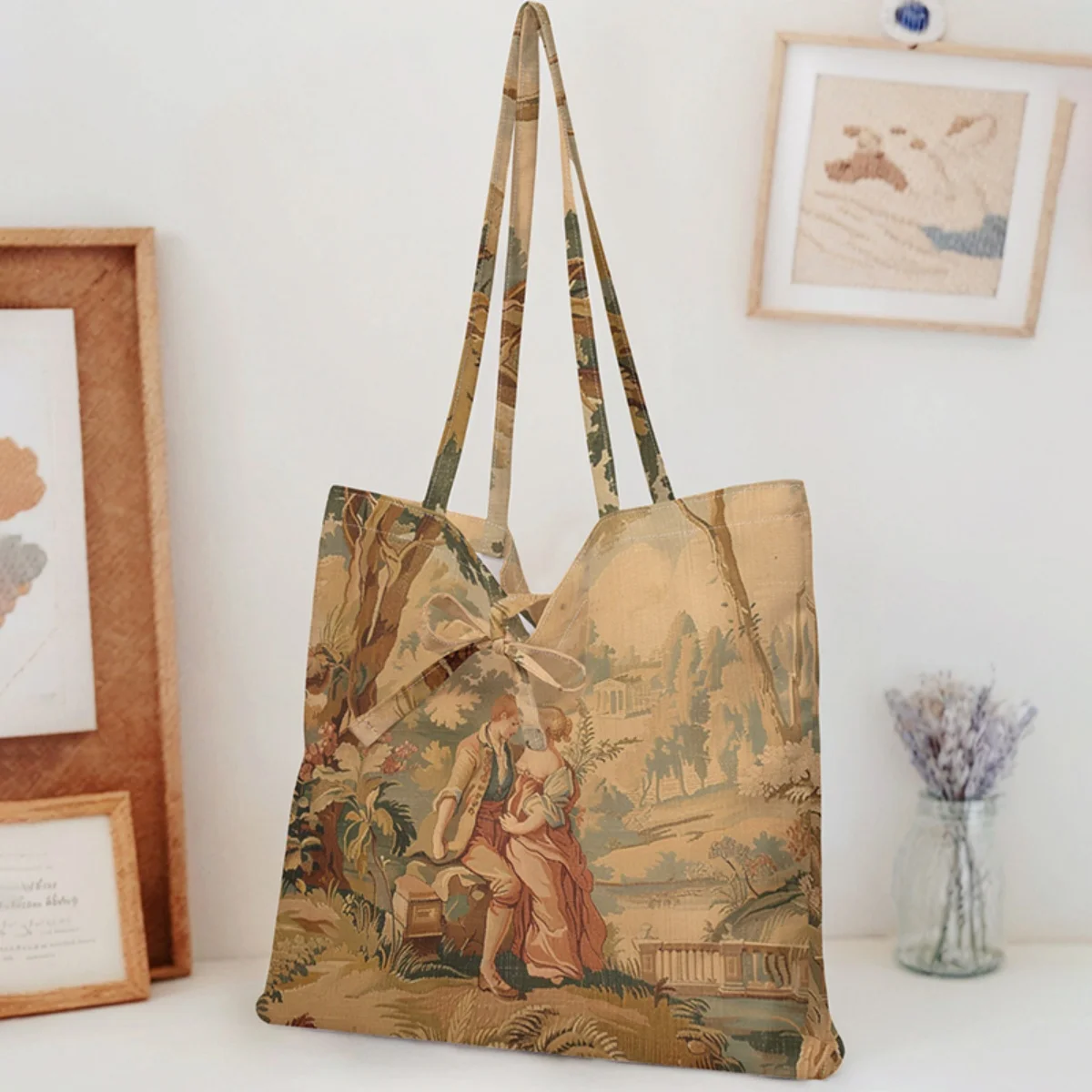 

Симпатичная сумка-тоут для женщин, портативная, универсальная, с рисунком букв и мультяшных персонажей, экологически чистая сумка, модная женская сумка для покупок