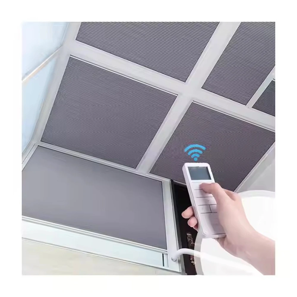 

Remote Control Motorized Honeycomb Skylight Blinds Customize Size Full Blackout Waterproof Fabric for Poland UK USA Roof Cover