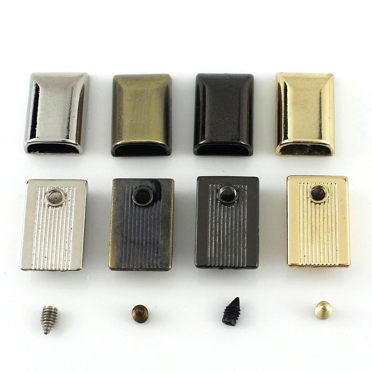 10pcs Metal Zipper Stopper Zipper Tail Clip Stop Tail Plug Head with Screw Leather Craft Bag DIY Hardware 17mm(11/16