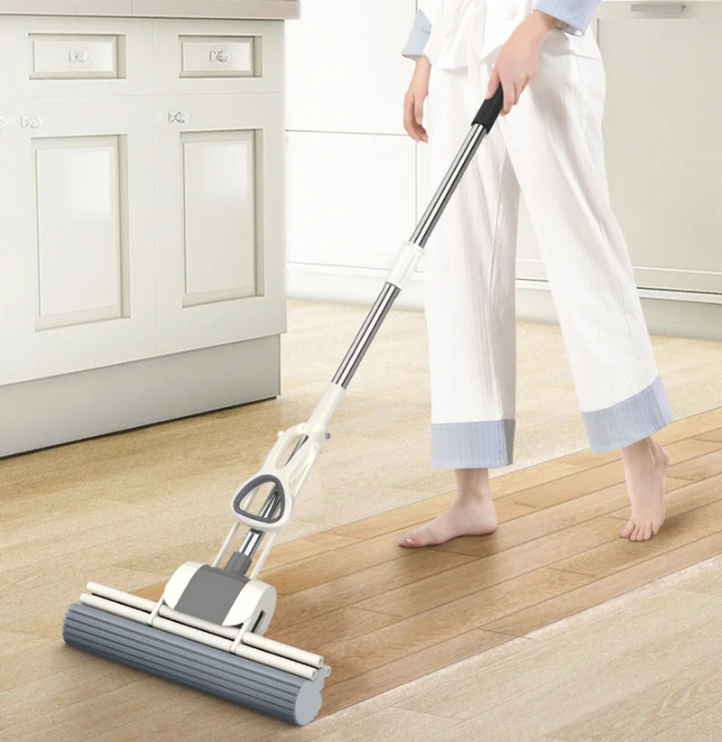 34cm Floor Mop Premium Roller Mop Easy Wring Floor Sponge Squeeze Mop Eraser Roller Domestic Cleaning  Floor Cleaner