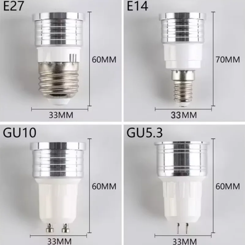10pcs/Lot MINI Ultra Bright Dimmable 3W 5W GU10 MR16 E27 LED Bulb 85-265V Led Spotlights Warm/Natural/Cool White Lamp 110V 220V