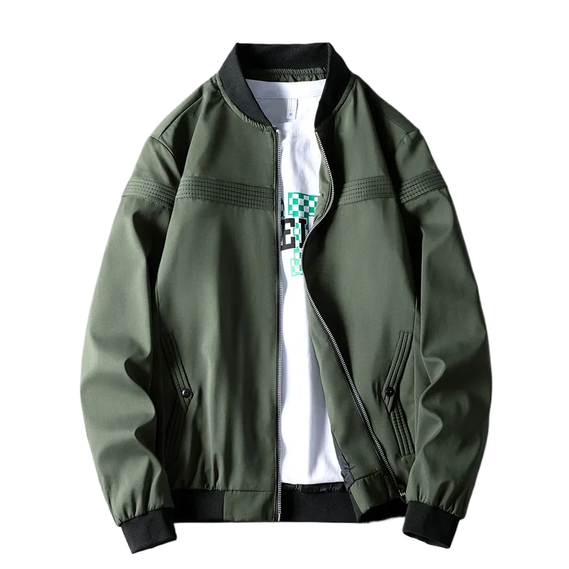 

Massgorule Men's Spring Autumn Stand Collar Baseball Jacket Color Blocked Casual High Quality Coat Classic Fashion Men's Wear