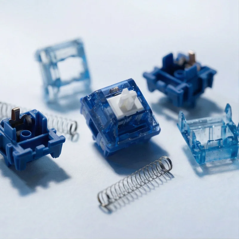 Sillyworks Waverider Switch V2 50g Tactile Pre-Lubed POM Stem PC Top mNylon Bottom 22mm Spring 5Pin HMX for Mechanical Keyboard