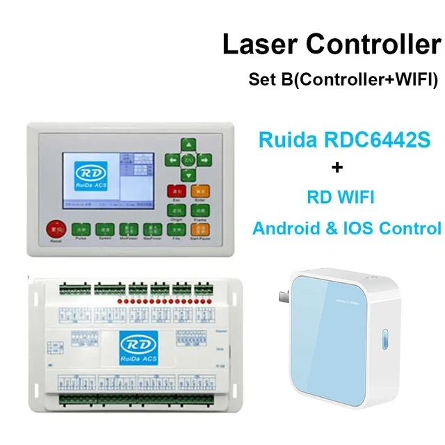 Imagem -05 - Haojiayi-ruida Dsp Laser Painel Controlador de Gravação e Máquina de Corte Psu e Wi-fi Handle para Laser Co2 Rdc6442g e Rdc6442s