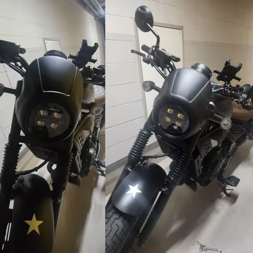 For Honda Rebel 500 Headlight Fairing Cover Mask Motor Windshield Windscreen CMX 1100 300 500 CMX300 CMX500 2024 2023 2022 21 20