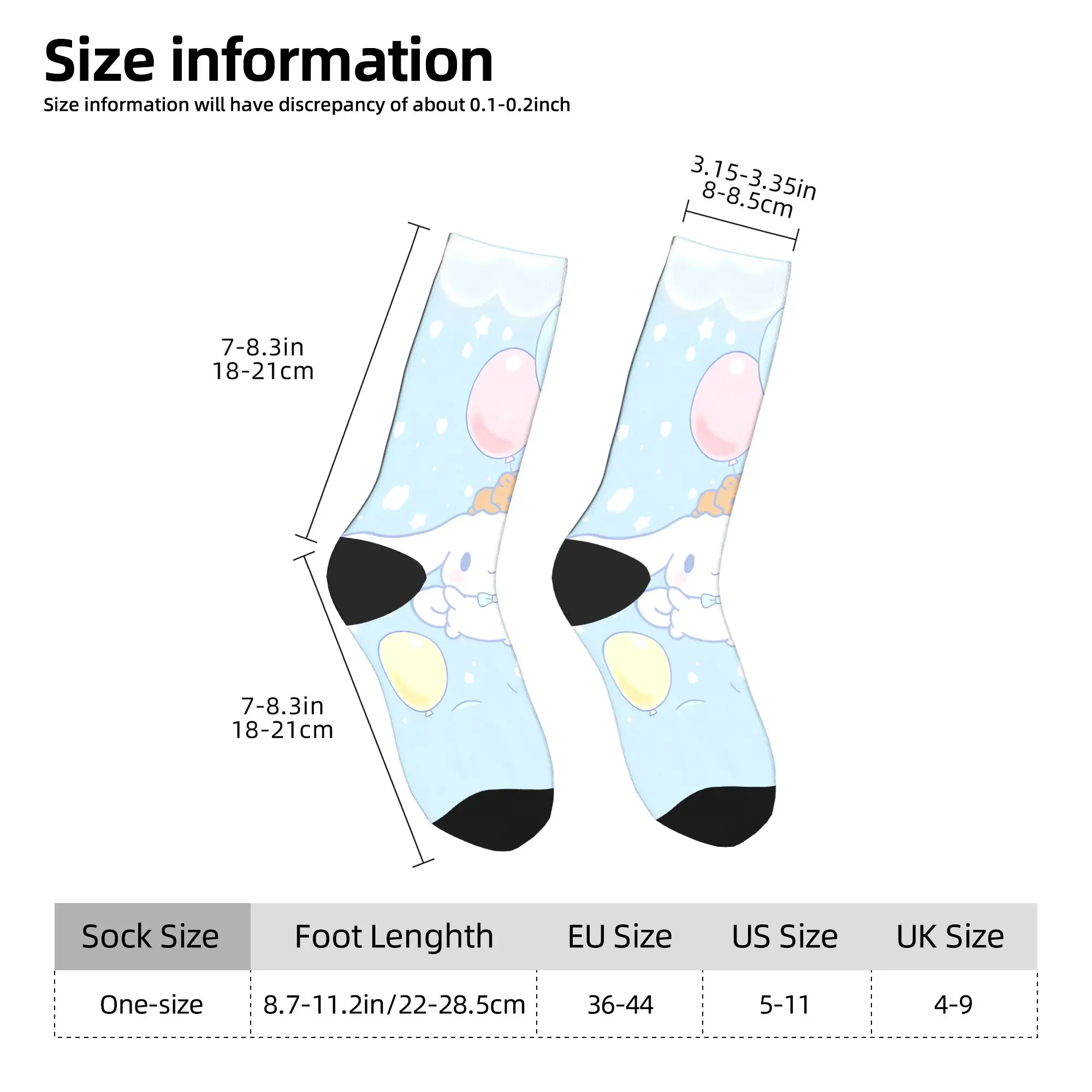 Cinnamorolls Flying Stockings Design Fashion Socks Autumn Non Skid Socks Men Outdoor Sports Quality Socks