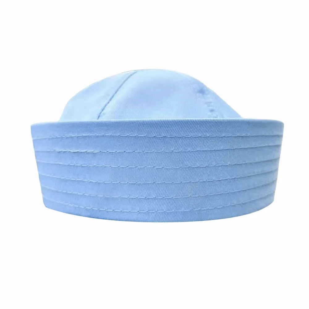 New Cotton Sailor Hat Soft Brimless Marine Cap Solid Color Sailor Costume Hat Cosplay