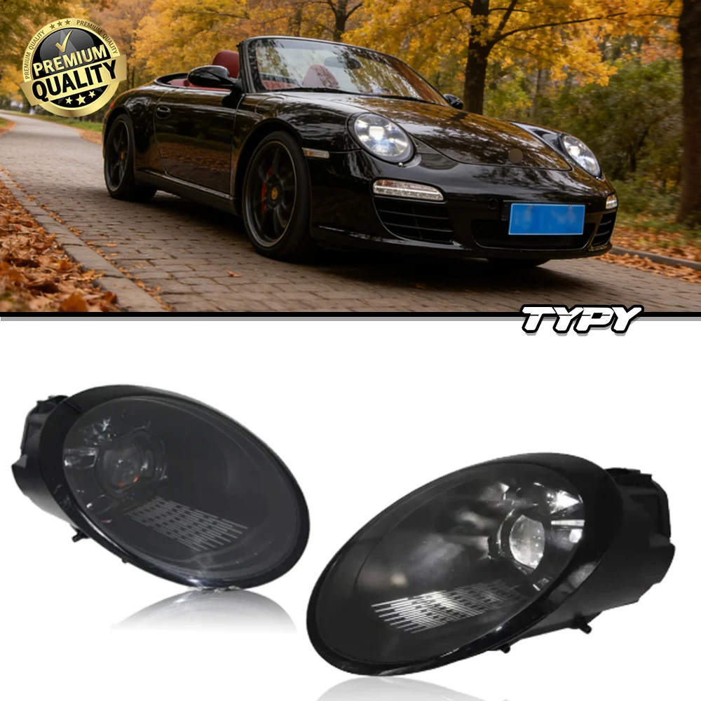 

TYPY Car Lights For Porsche 911 997 Headlight 997.1 997.2 Full LED Matrix Headlamps Projector Front Lamp DRL Plug Play