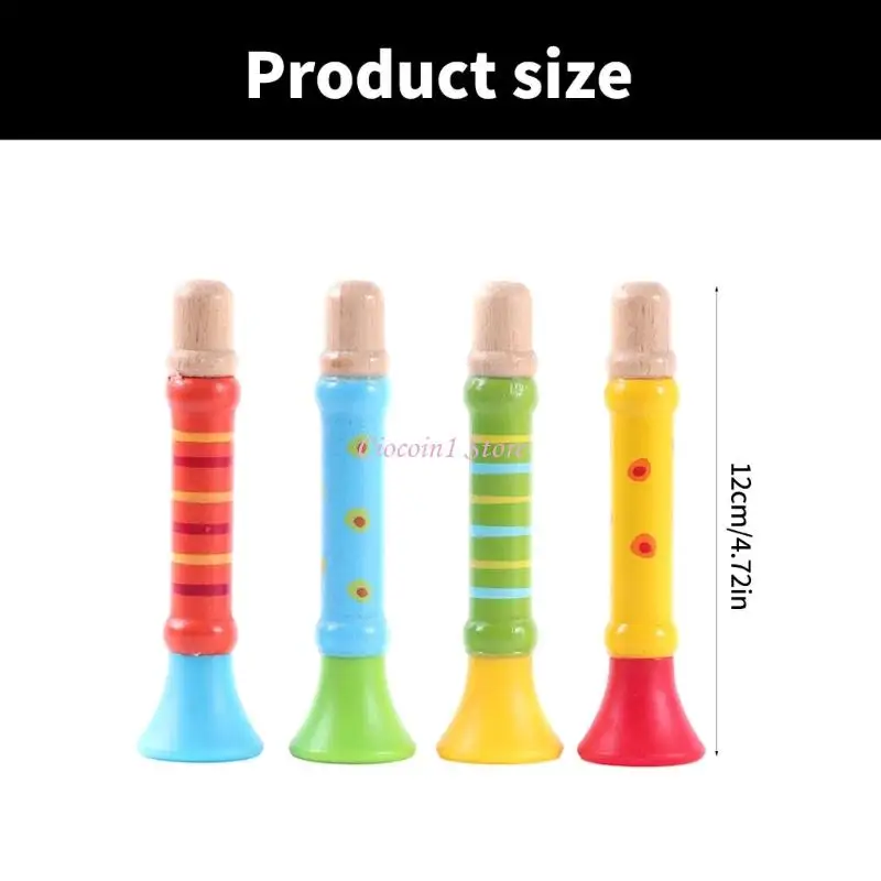 Y1UB木製ホイッスルフルートおもちゃのための音楽学習幼児時代の楽器