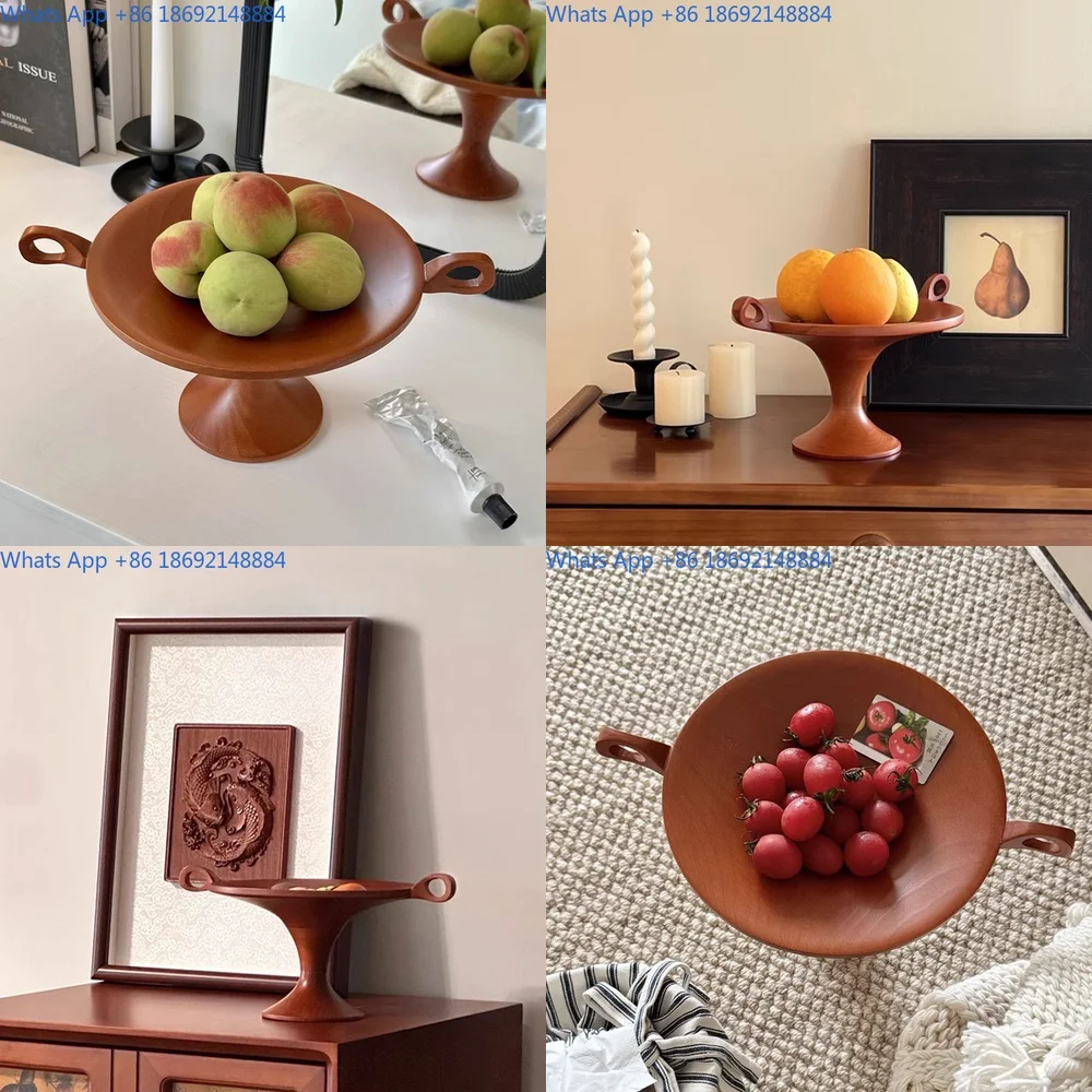 

French Vintage Two Handle Fruit Tray Home Decorative Tabletop Display for Living Room Bedroom Hallway
