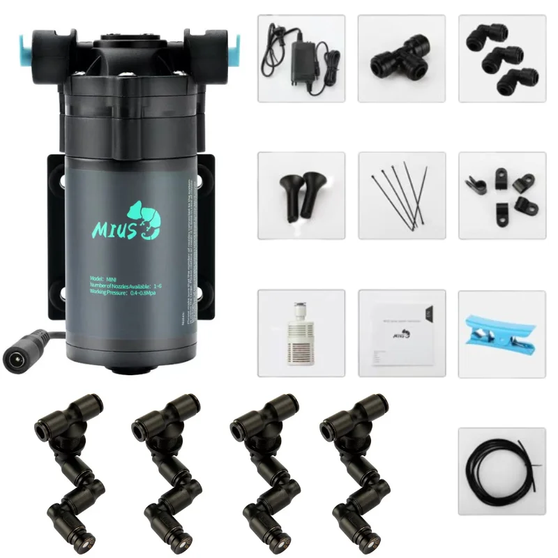 Reptielen Fogger Stille Pomp Misting Spray Systeem Kit Vernevelaar Voor Planten Kas Tuin Irrigatie Terrarium Spuitapparaat