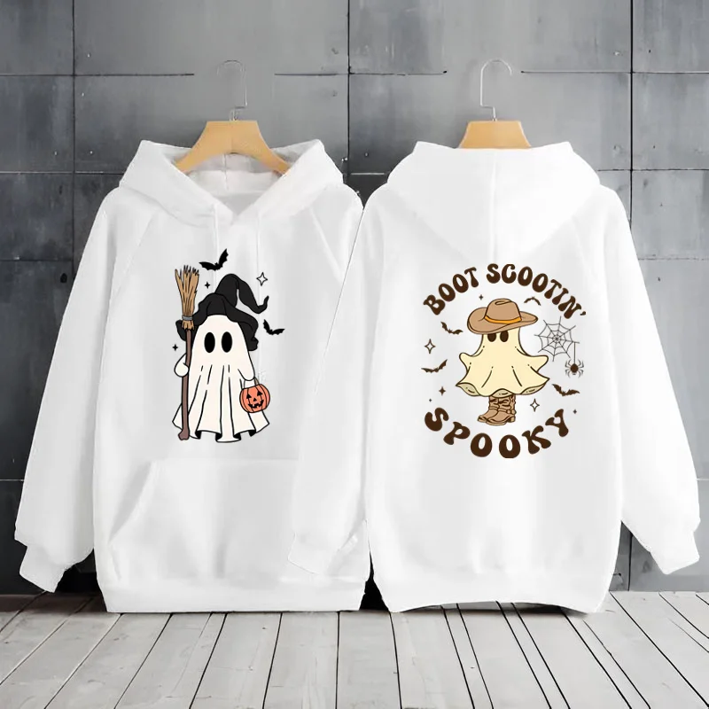 Halloween Ghost Woman Clothing Y2k Clothes Spooky Hoodies Women\'s Sweatshirts Halloween Long Sleeve Hoodie Kawaii Ghost Hoodies