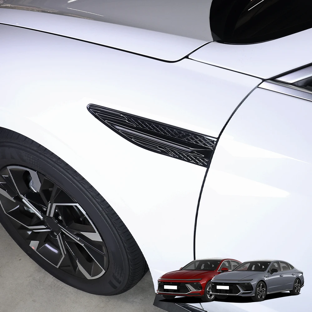 

For Hyundai Sonata 2025 2026 2PCS Carbon Fiber Body Side Panels Cover Trim Fender Exterior Accessories