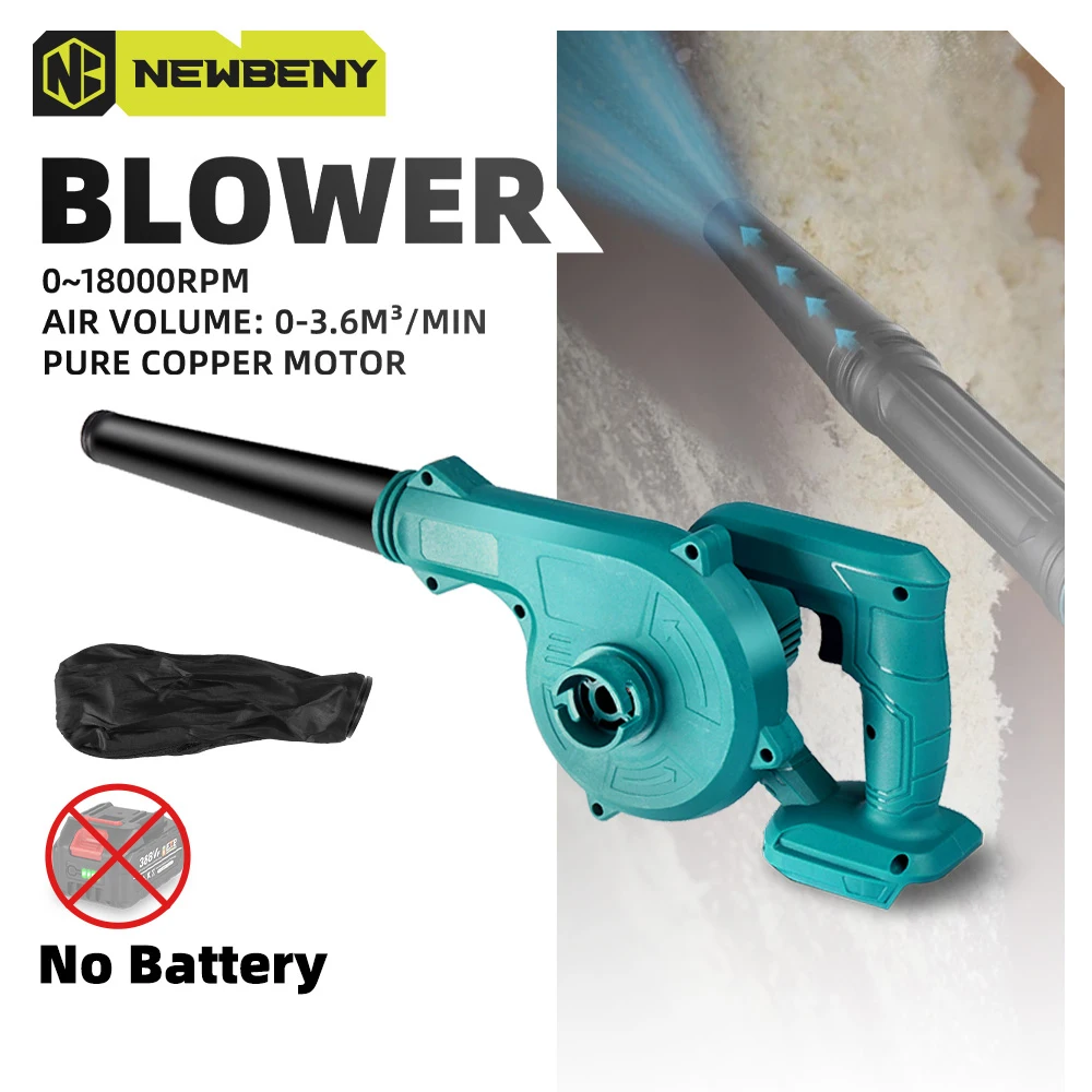Cordless Electric Air Blower Suction and Blow 2-in-1 Handheld Home Dust/Blowing Leaf Power Blower Tool For Makita Battery Pin