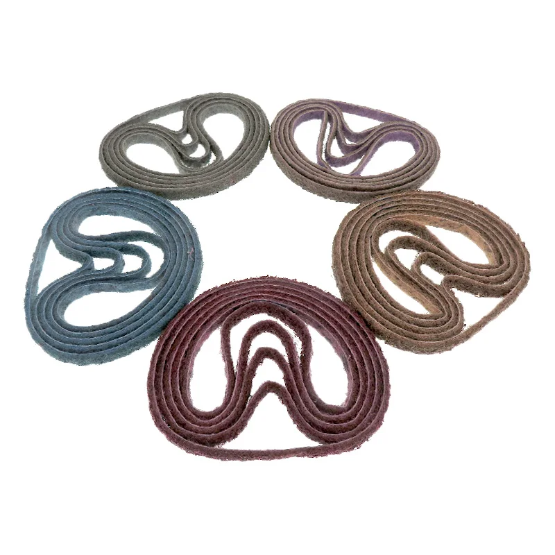 

330*10MM Non-woven Nylon Abrasive Belt 10/25Pcs 120-600# Coarse Grinding to Fine for Stainless Steel Metal Striping Deburring
