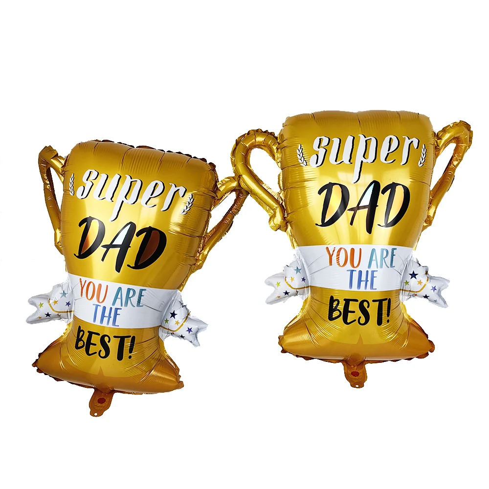 Super Dad Ballons Happy Father's Day Champagnerfolie Helium Ball Champagner Bier Ballon Vatertagsgeschenke Zubehör Globos – Detail 3