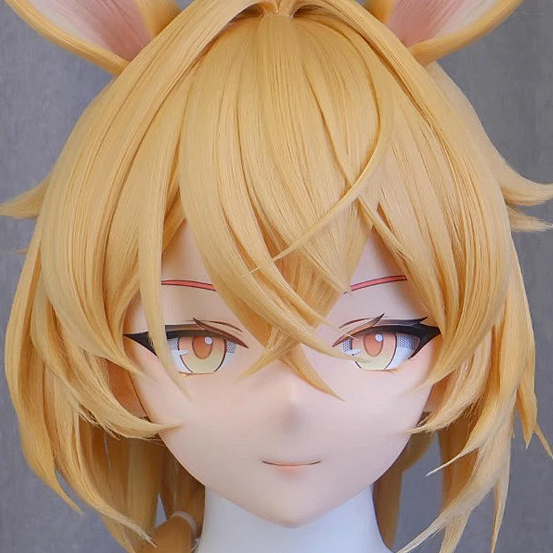 

(MEO0116) Customize Handmade Full Head Lockable Crossdress Male to Female Japanese Cartoon Anime Game Character Kigurumi Mask