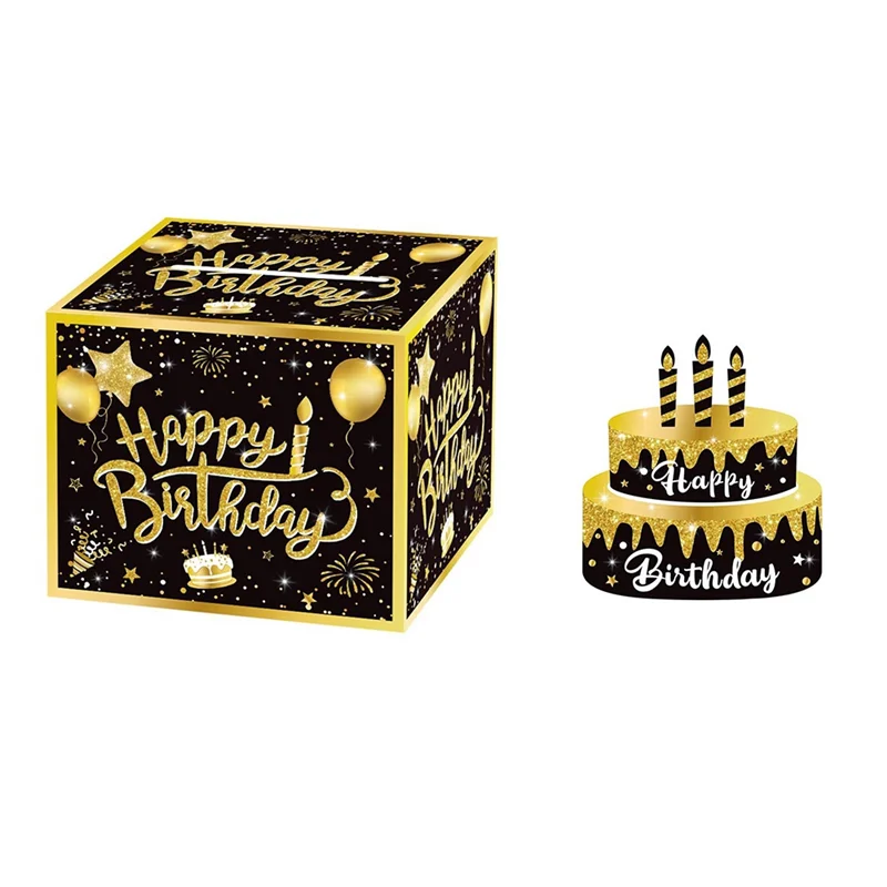A23F-Money Box For Cash Birthday Money Box Gift Set With Birthday Card And Adhesive Bags