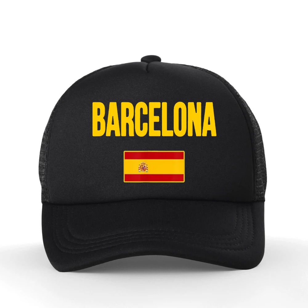 Spain Barcelona Graphic Baseball Cap Spanish Bullfight Printed Dad Hat Vintage Espana Flag Cool Mesh Trucker Hat