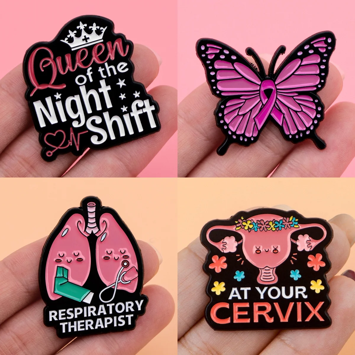 Uterus Enamel Pins Human Organ Brooches Badge Lapel Pin For Backpack Clothes Accessories Medical Jewelry Doctor Nurse Gifts