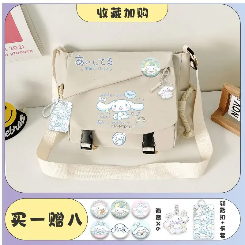 

Sanrio New Product Cinnamoroll Babycinnamoroll Animation Crossbody Bag College Class Man and Woman Cartoon Single-Shoulder Bag