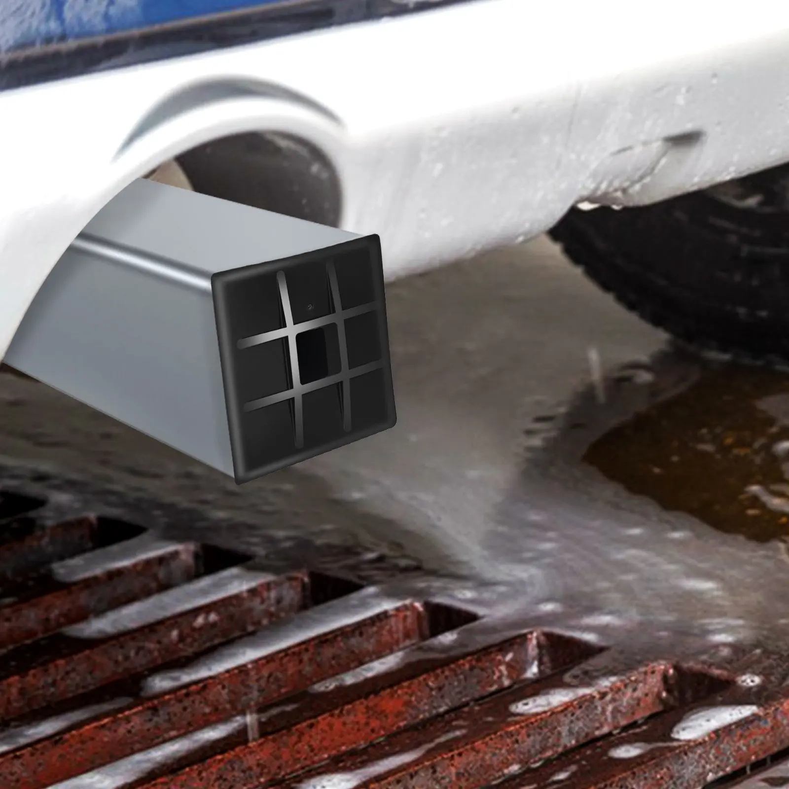 

2Pcs Rv Bumper Cap Sewer Hose Cover Square End Plug for Trailer Heavy Duty PP Material All Weather Resistant Tight Fit